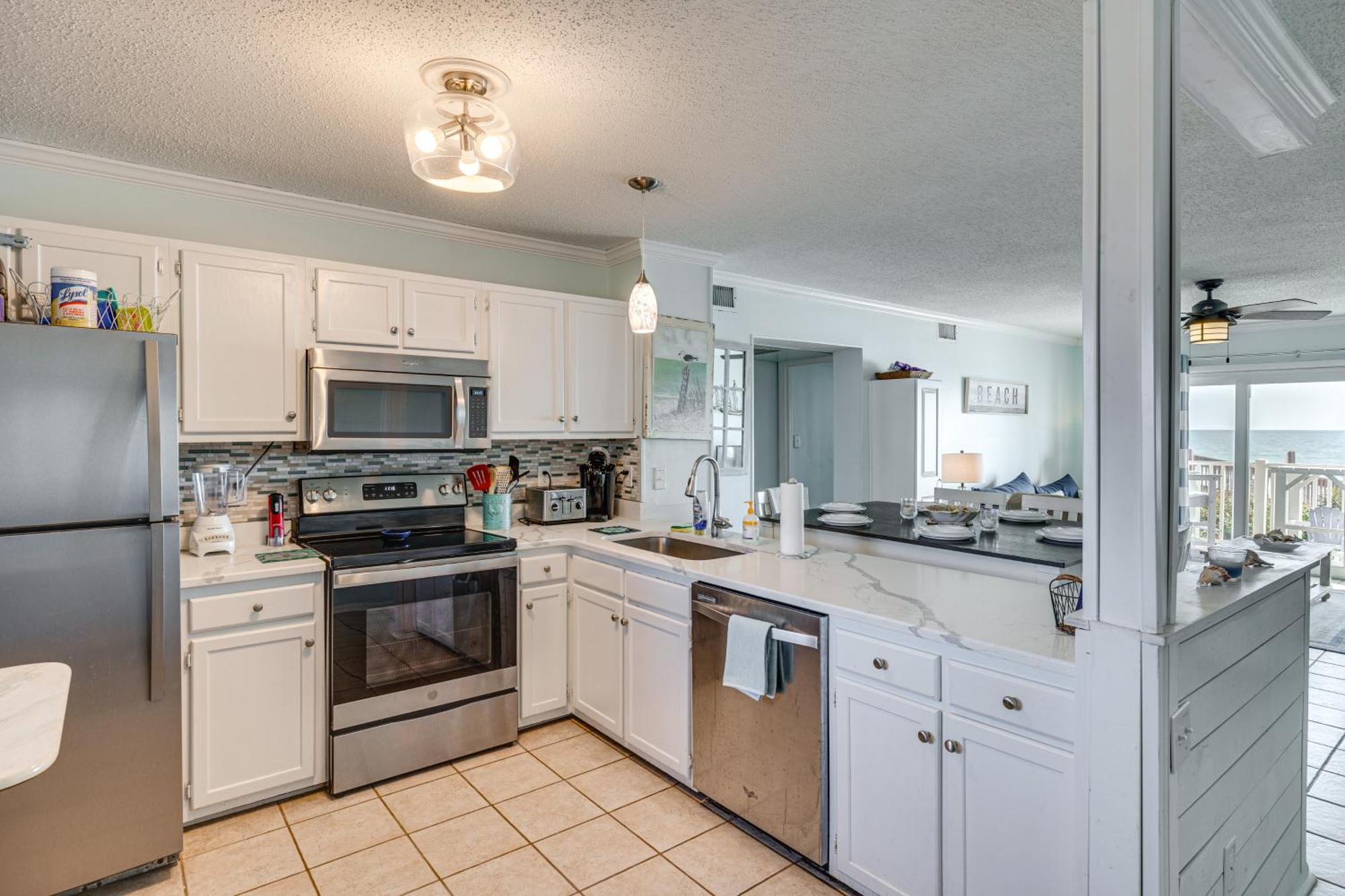 Steps To The Beach Oceanfront Condo With Lanai! North Topsail Beach Eksteriør bilde