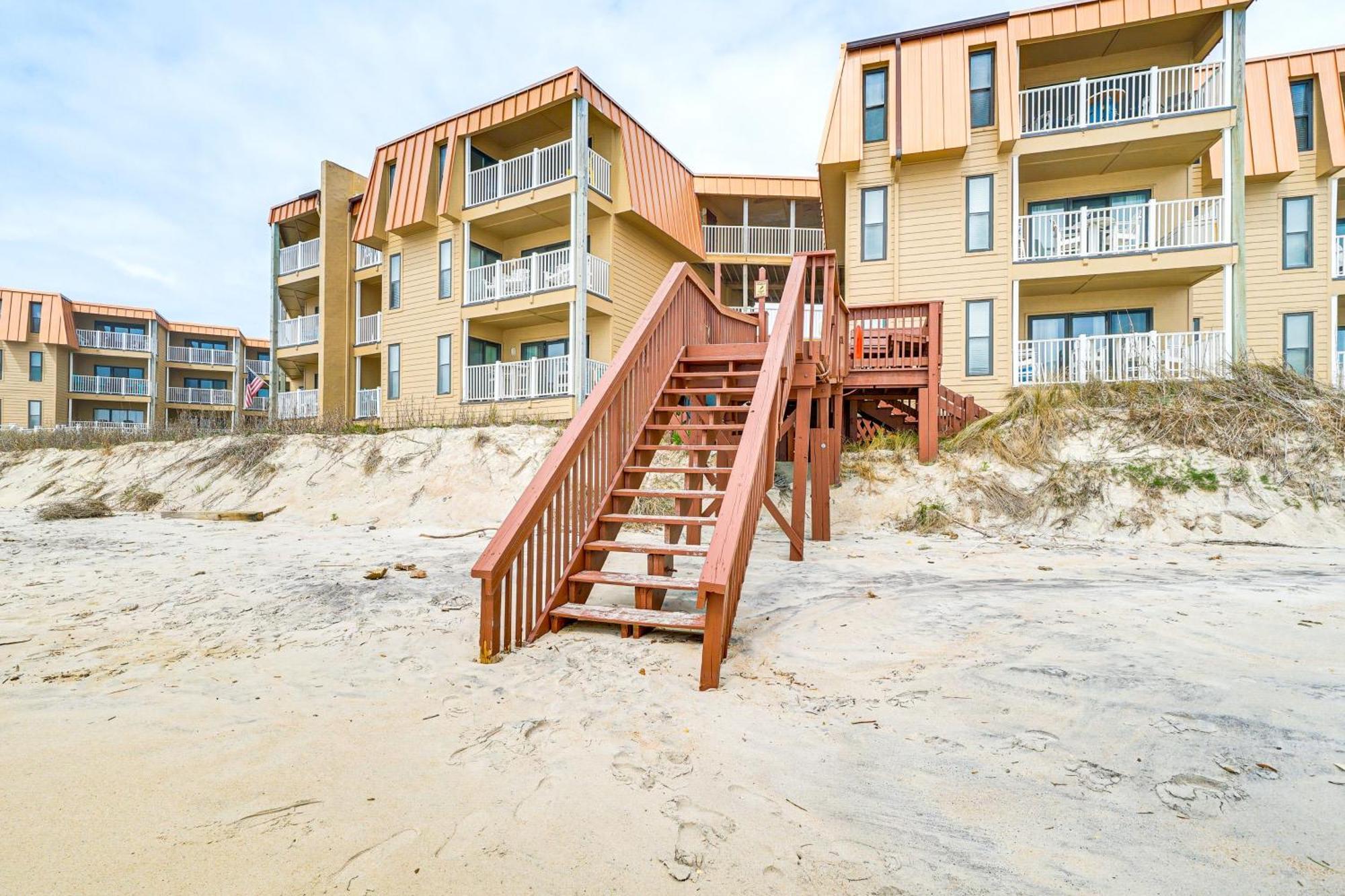 Steps To The Beach Oceanfront Condo With Lanai! North Topsail Beach Eksteriør bilde